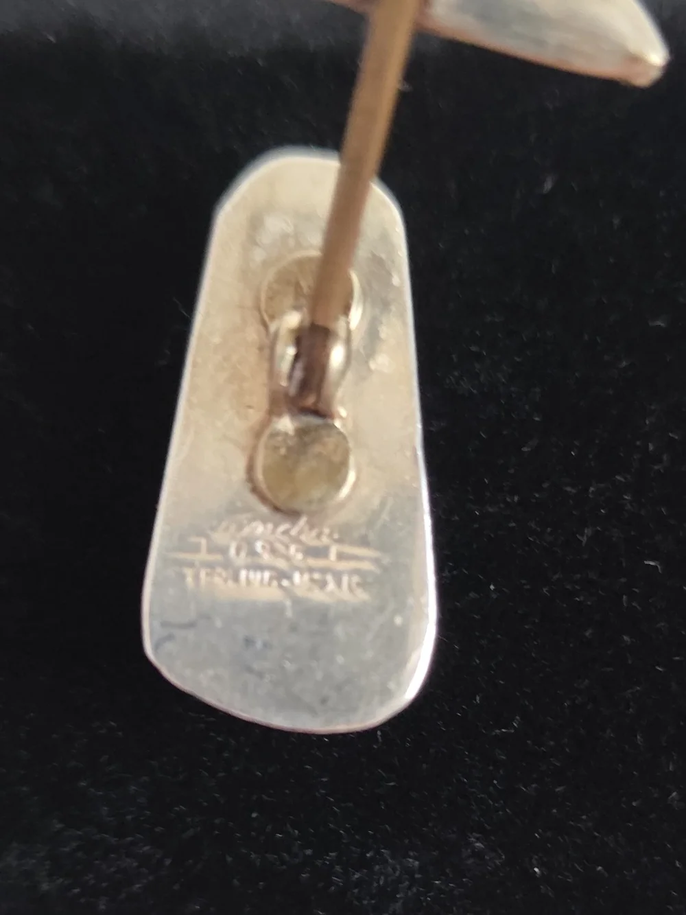 Vintage Sterling Silver Shoe Cufflinks And Tie Pin Made In Mexico